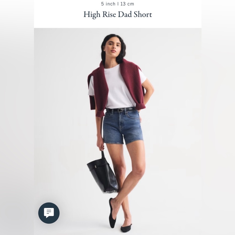 Abercrombie & Fitch Curve Love High-Rise Dad Short / Size 31/12